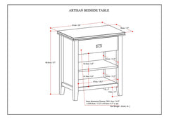 Artisan - Bedside Table - Warm Walnut Brown