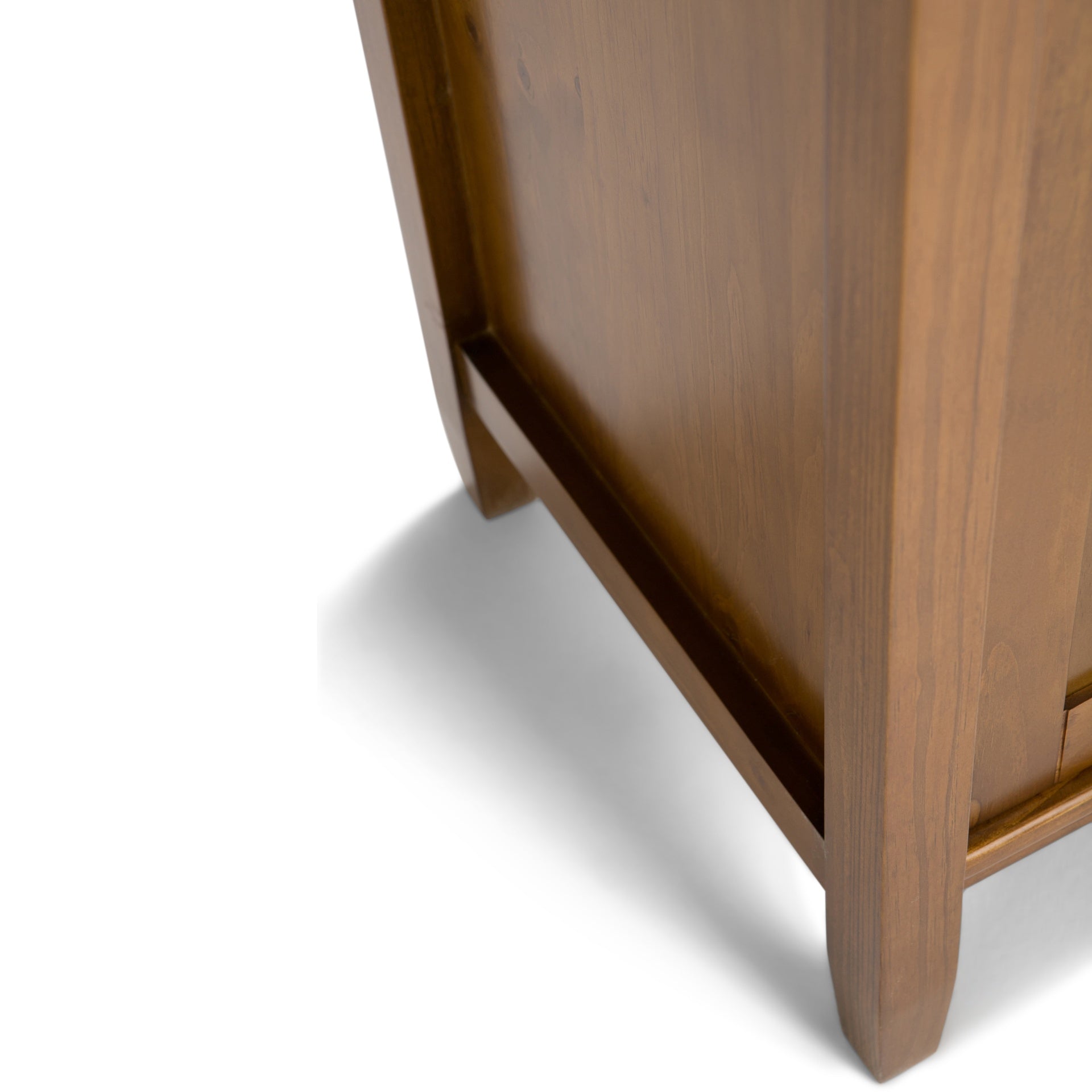 Warm Shaker 72 inch Wide Solid Wood TV Stand in Light Golden Brown For TVs up to 80 inches