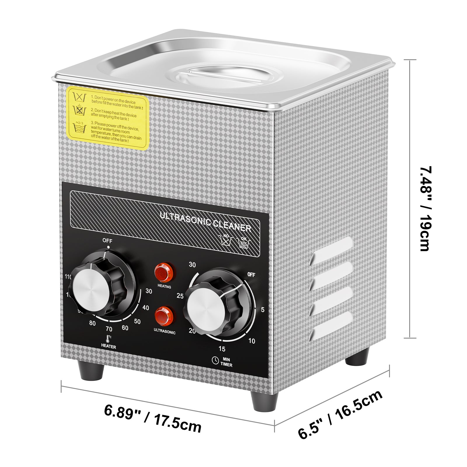 Professional Jewelry Cleaning Machine, 2L Jewelry Cleaner Ultrasonic Machine with Heater & Timer, Digital Ultrasonic Cleaner for Cleaning Denture Dental Oral Irrigator Parts Retainer Glasses