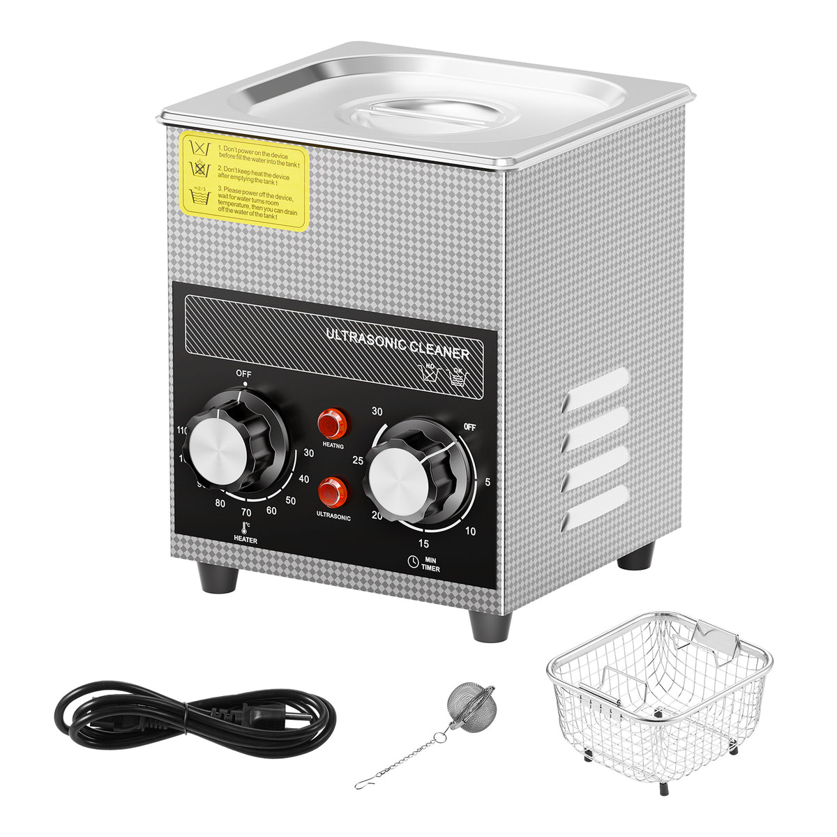 Professional Jewelry Cleaning Machine, 2L Jewelry Cleaner Ultrasonic Machine with Heater & Timer, Digital Ultrasonic Cleaner for Cleaning Denture Dental Oral Irrigator Parts Retainer Glasses
