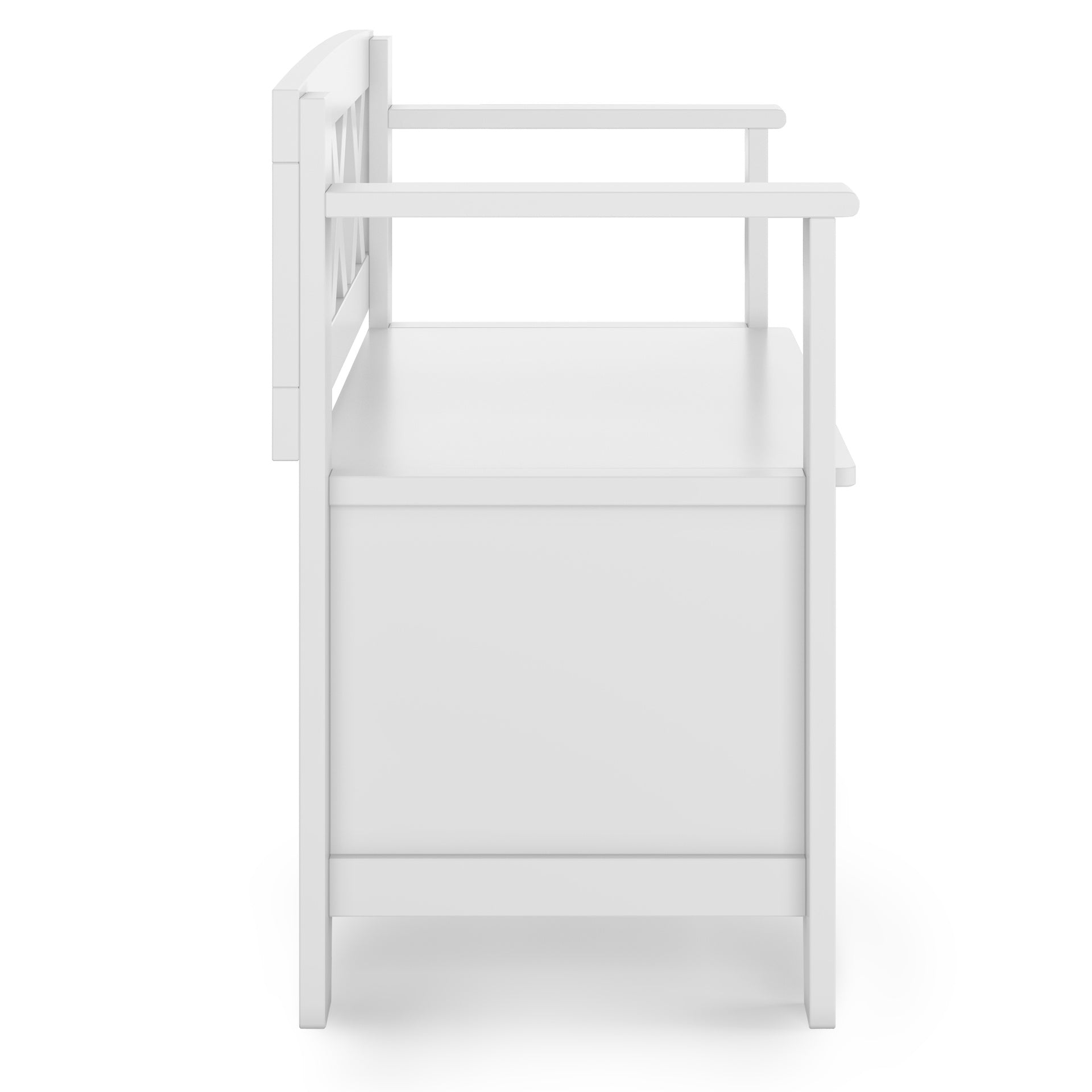 Amherst Solid Wood 36 inch Wide Transitional Entryway Storage Bench in White