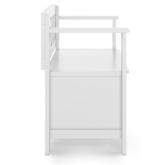 Amherst Solid Wood 36 inch Wide Transitional Entryway Storage Bench in White