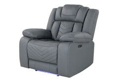 RAIZE GREY POWER RECLINER WITH LED