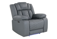 RAIZE GREY POWER RECLINER WITH LED