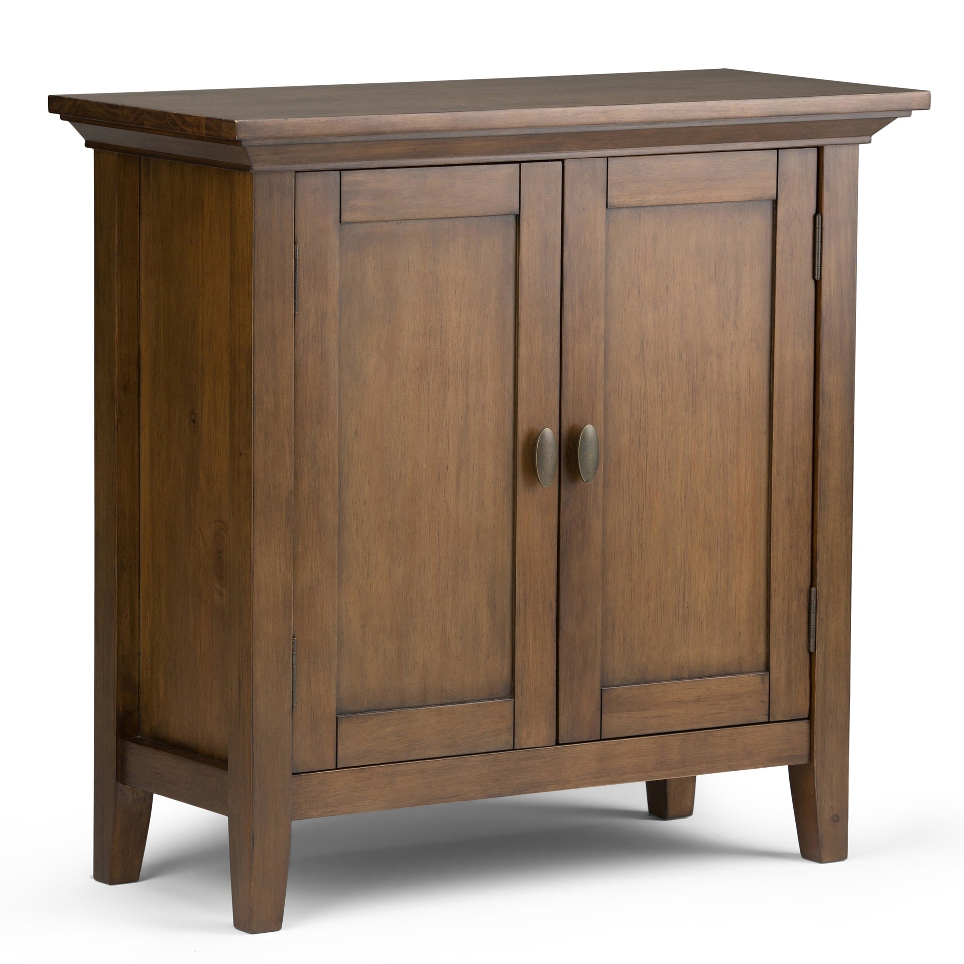 Redmond 32 inch Wide Solid Wood Low Storage Cabinet in Rustic Natural Aged Brown