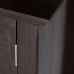 Acadian 39 inch Wide Solid Wood Transitional Storage Cabinet in Brunette Brown