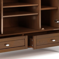 Warm Shaker 47 inch Wide Solid Wood TV Stand in Russet Brown For TVs up to 50 inches