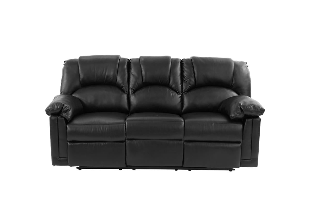 Modern Contemporary Style 3pc Living Room Set 1x Sofa 1x Loveseat 1x Chair Black Finish Pillow Arms Cushion Backrest Primary Living Room Furniture