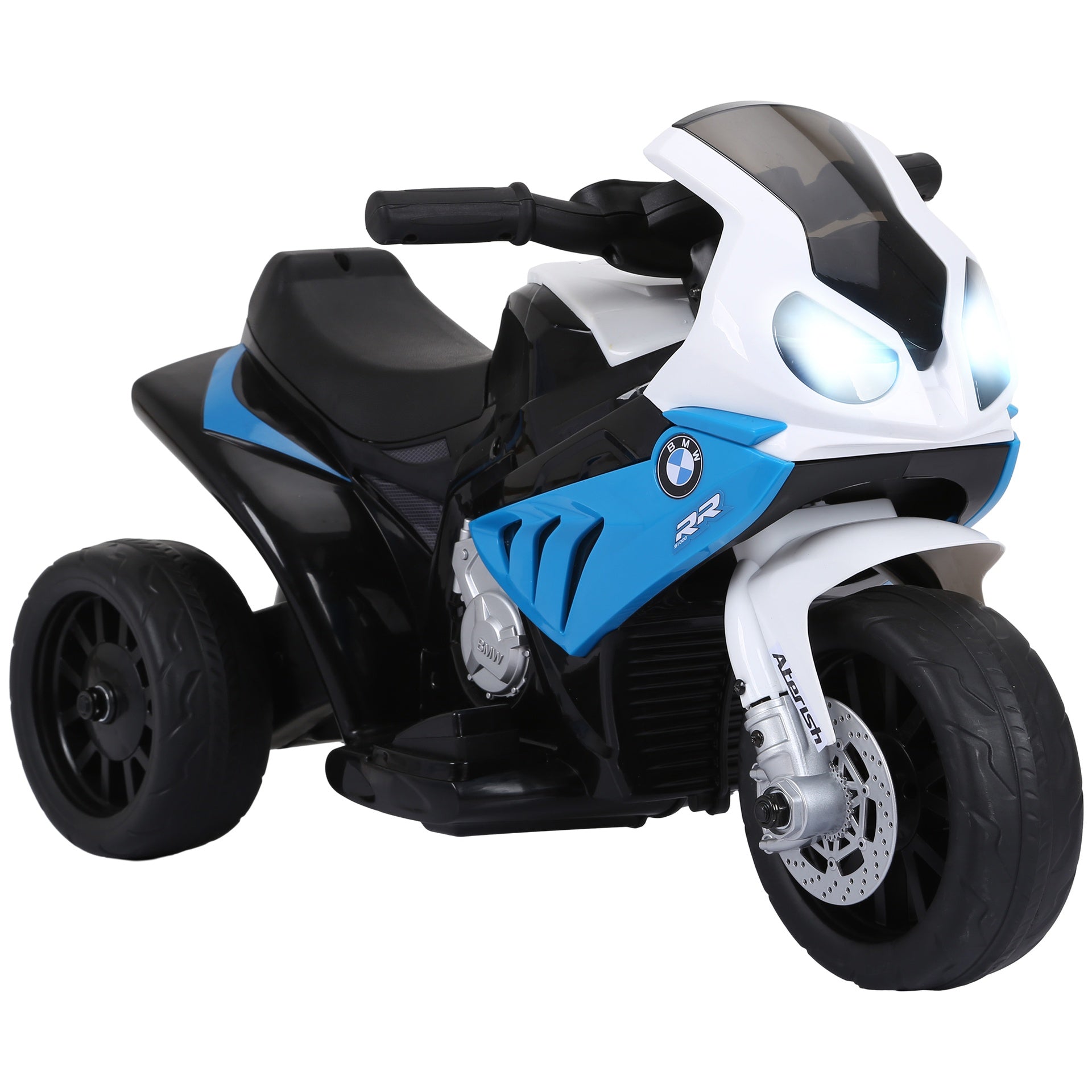 Aosom 6V Kids Motorcycle Licensed BMW, Toddler Motorcycle with Headlight, Music, 3 Wheeled Electric Motorcycle for Kids, Gift for Boys & Girls, Blue
