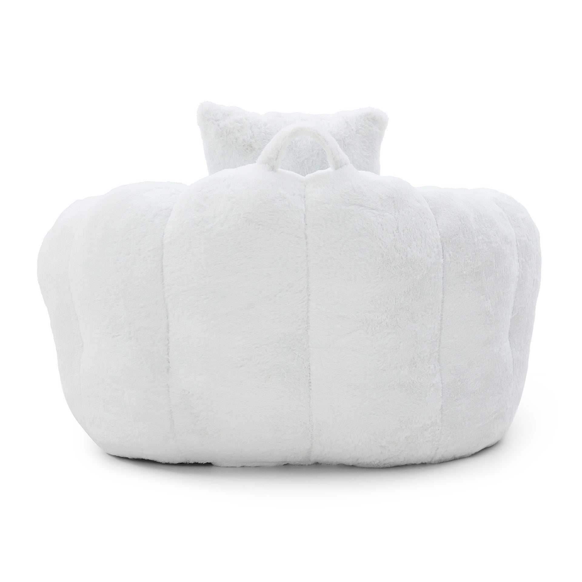 Giant Bean Bag Chair withFootstool, Oversized Bean Bag  for Adults and Kids, Faux Fur Shell-Shaped Large Chair with Filler, Stuffed Big Accent Sofa,  Floor Sofa for Gaming,Reading Living Room Bedroom
