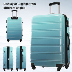 Hardshell Luggage Sets 3 Piece Gradient Color Expandable Suitcase with Spinner Wheels and TSA Lock Lightweight 20" 24" 28" Available,Gradient Blue