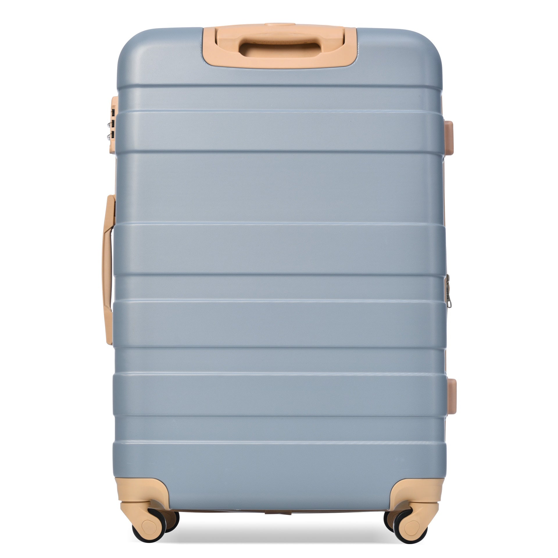 Luggage Sets New Model ABS Hardshell 3pcs Clearance Luggage Hardside Lightweight Durable Suitcase sets Spinner Wheels Suitcase with TSA Lock 20''24''28''( Light Blue)