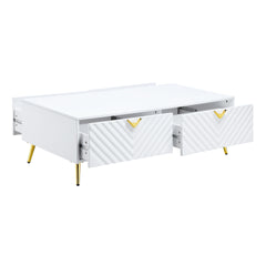 Gaines White High Gloss Finish Coffee Table