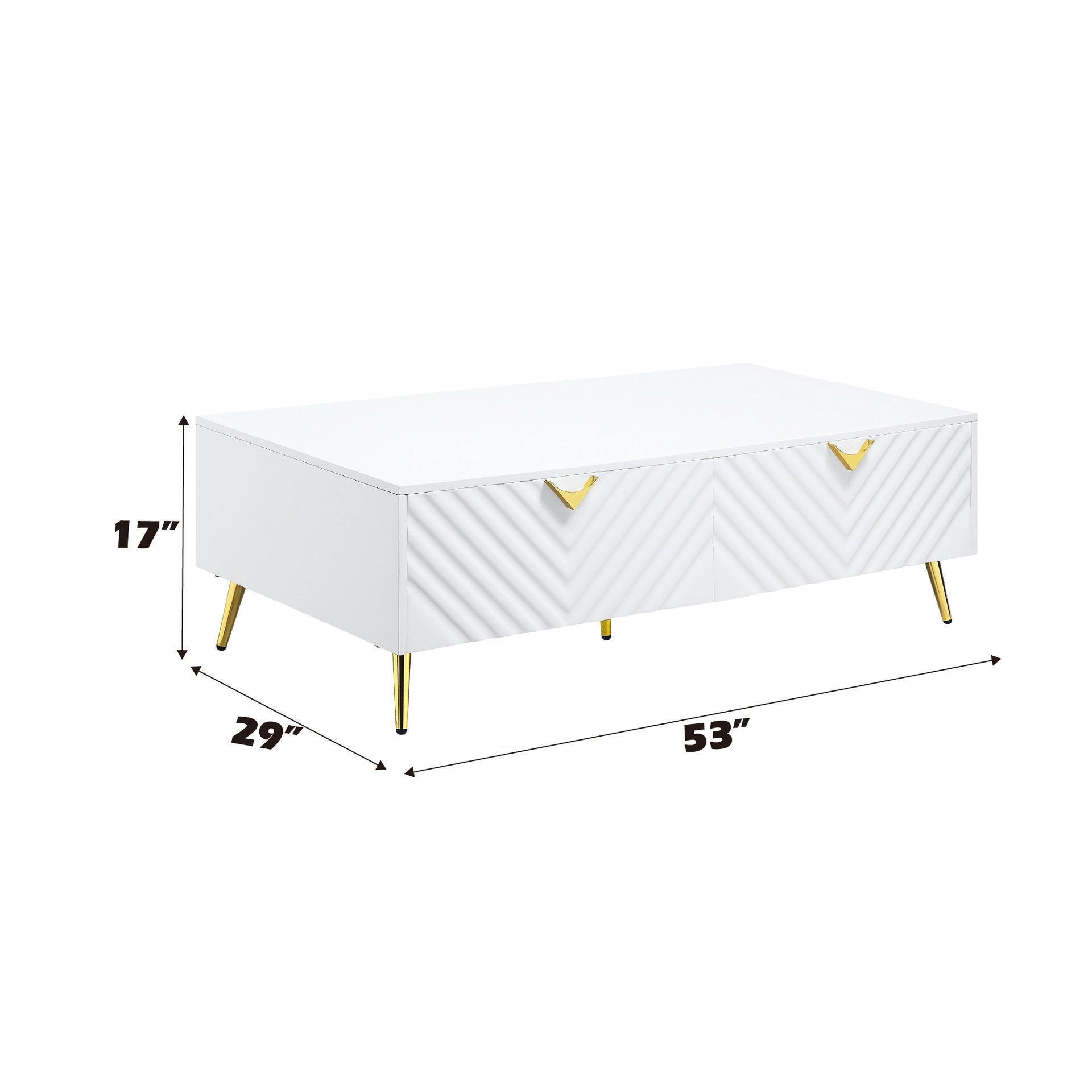 Gaines White High Gloss Finish Coffee Table