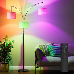 Three-Color Temperature & Dimmable Three-Head Floor Lamp: Create A Cozy Home Lighting Ambiance