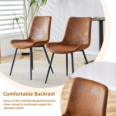 Table and chair set.With a Expandable mechanism,the Wood Grain MDF table top and silver metal legs and has a smooth surface.Paried With 6 Tech-Fabric Brown Chairs With Curved Widened Cushion Design.