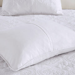3 Piece Reversible Bedspread Set White Full/Queen