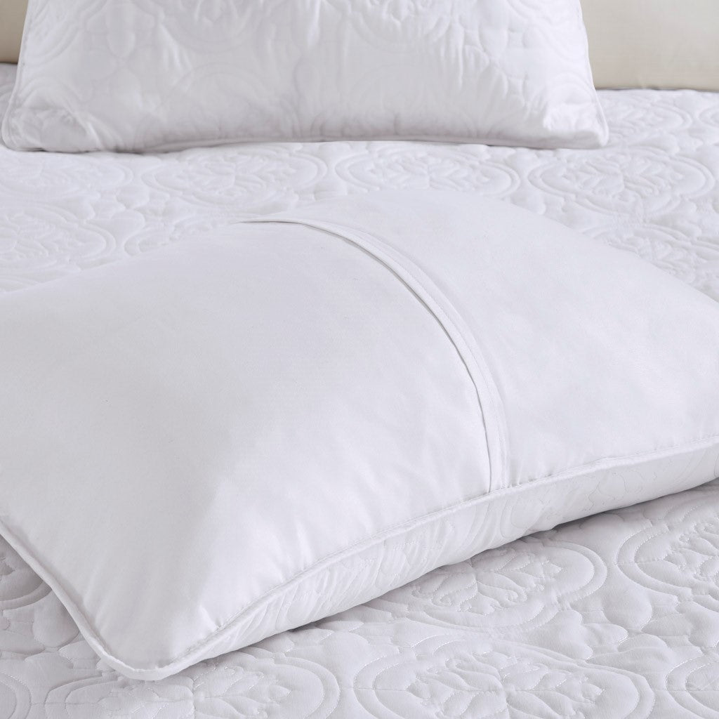3 Piece Reversible Bedspread Set White King/Cal King
