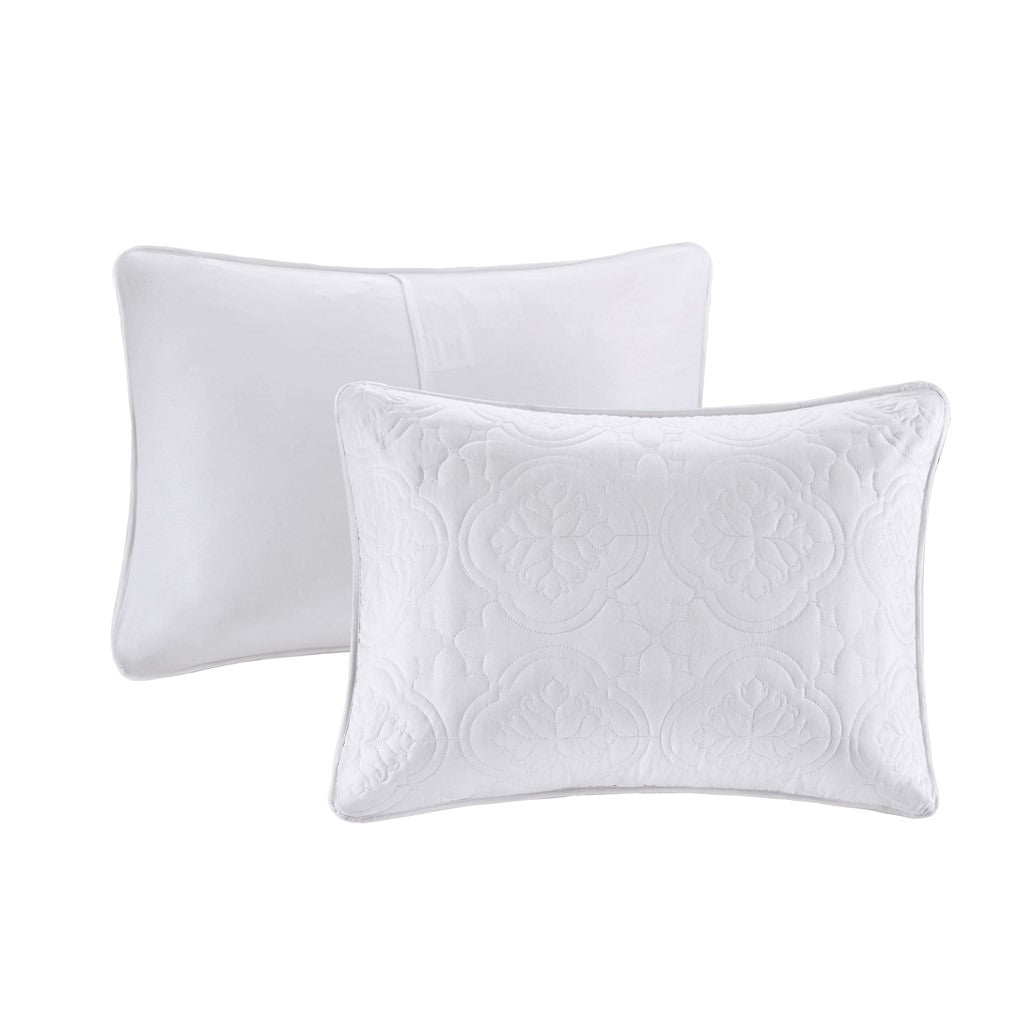 3 Piece Reversible Bedspread Set White King/Cal King