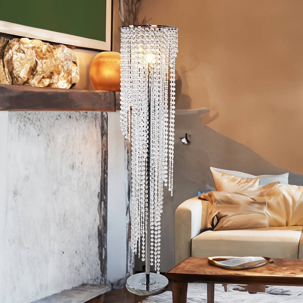 Elegant Crystal Floor Lamp
