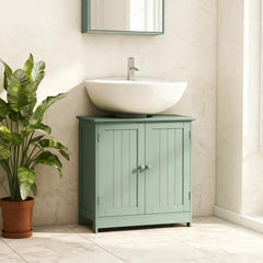 Bathroom Vanity Cabinet, Under Sink Bathroom Cabinet with 2 Doors and Adjustable Shelf  (Without bathroom basin)
