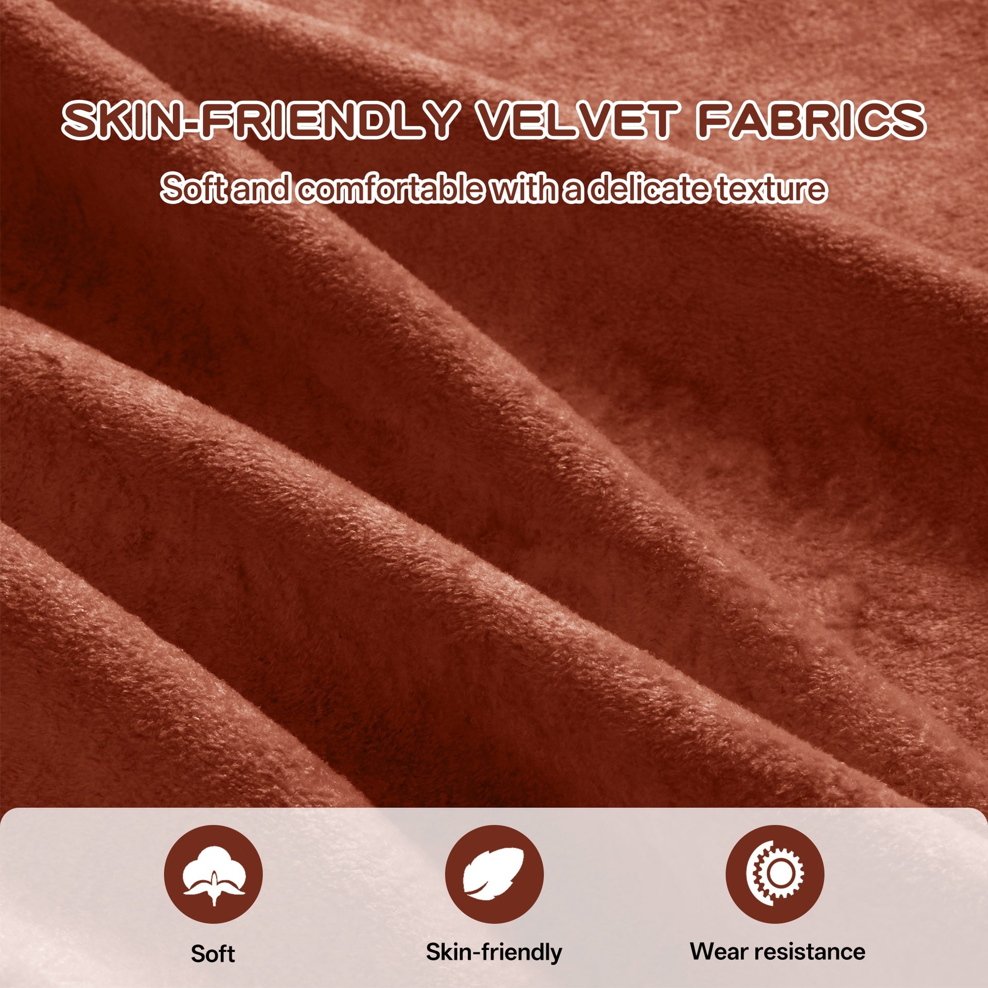 3-Seater High Quality Velvet Fabric,Cloud Modular Sectional,Tassel Skirt,Button Tufted Design,High-density high resilience foam,Easy to Assemble,Premium Wooden Base,For Living Room Study,Red Brown