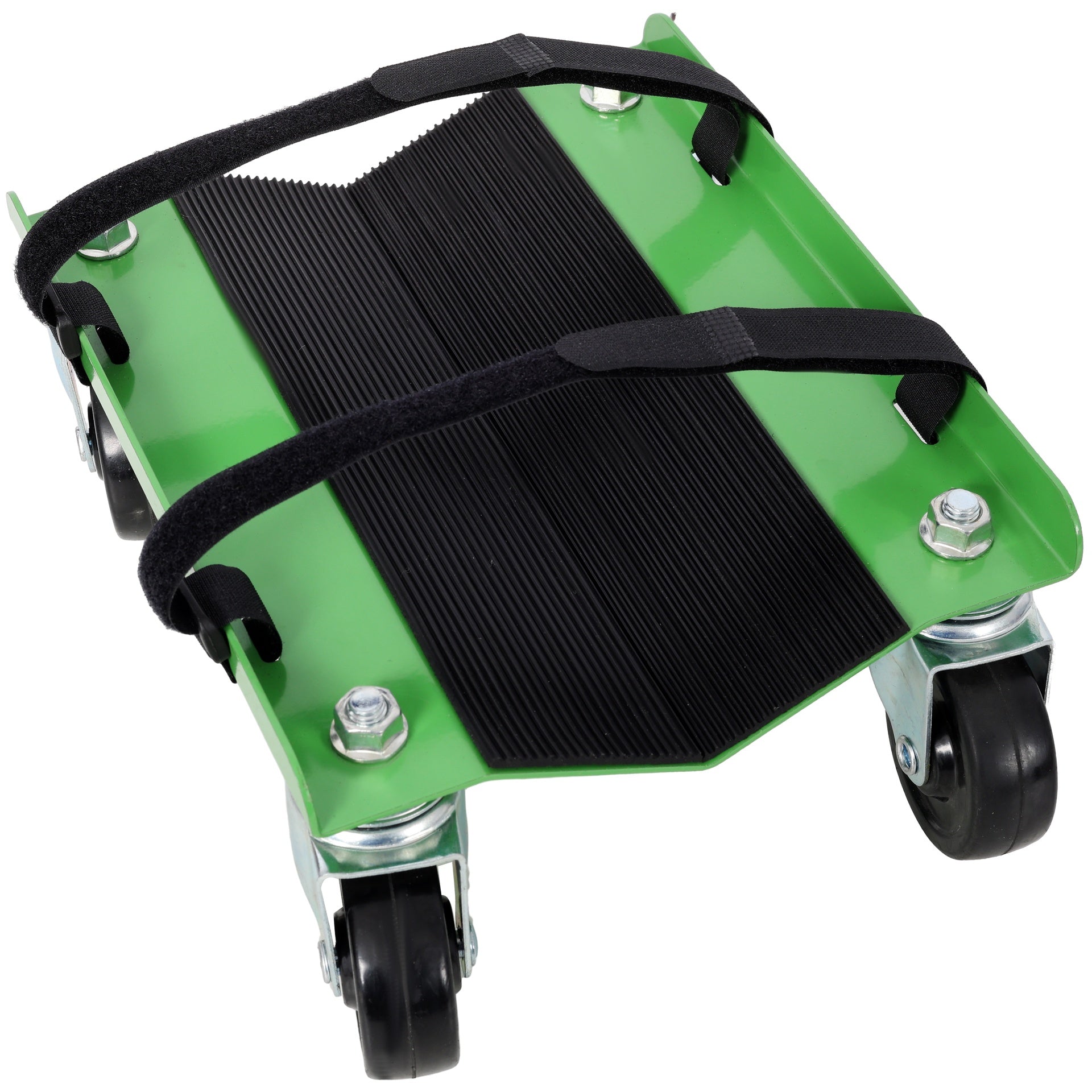 Snowmobile Dolly Heavy Duty Carries up to 1500lbs V-Slide with 2.5" Swivel Casters Rubber Pad Protecting Skis and 2 Pairs of Heavy Duty Straps Firmly Attaching on Skis, GREEN COLOR