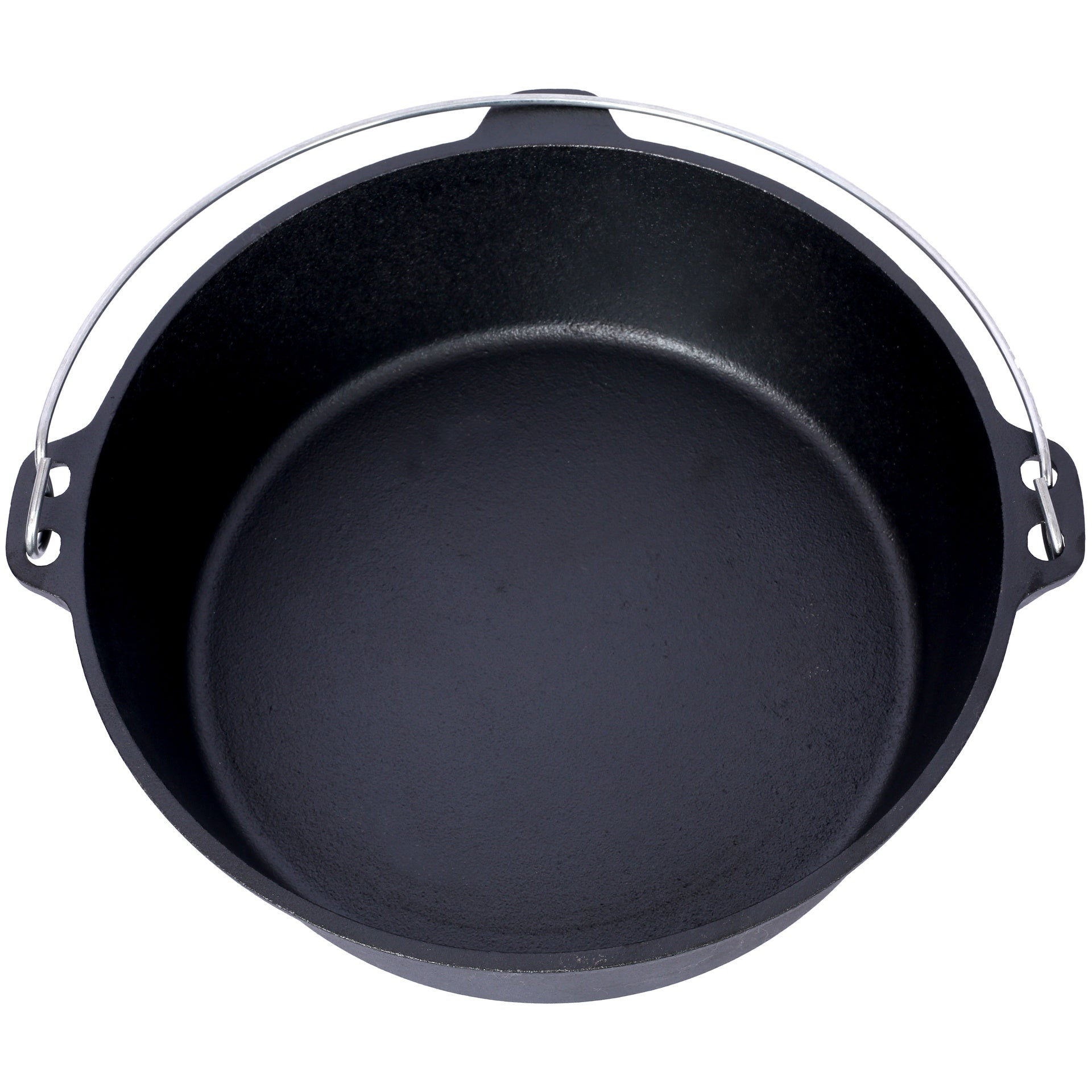 Pre-Seasoned Cast Iron Dutch Oven With Skillet Lid, Outdoor Camping Deep Pot for Camping Fireplace Cooking BBQ Baking Campfire, With Iron Pot Rack, 4.5 Quart