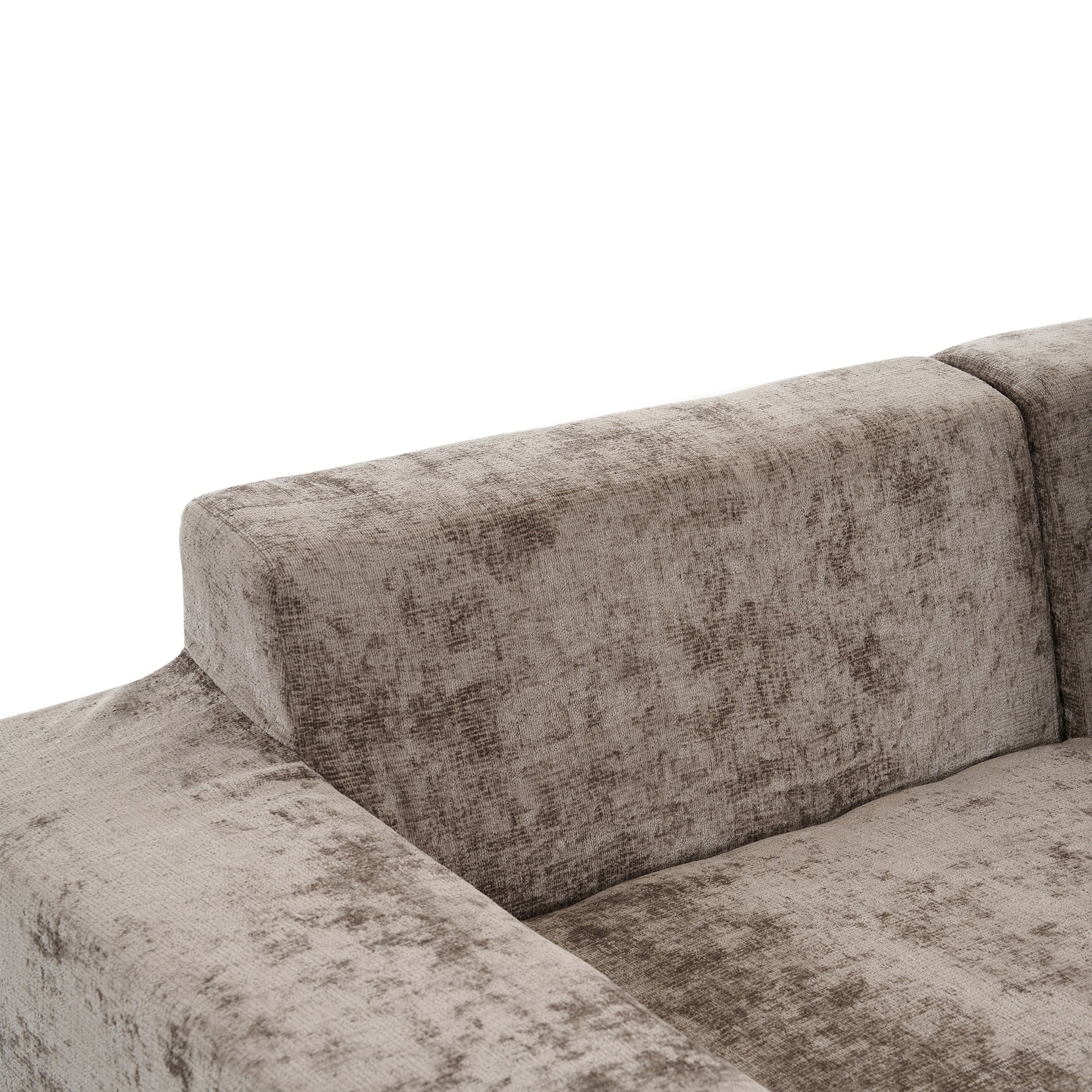 139" Oversized Modular Sofa Cloud Sectional Sofa Set Upholstered Couches U-shaped Sofa with Deep Seat for Living Room, Brown