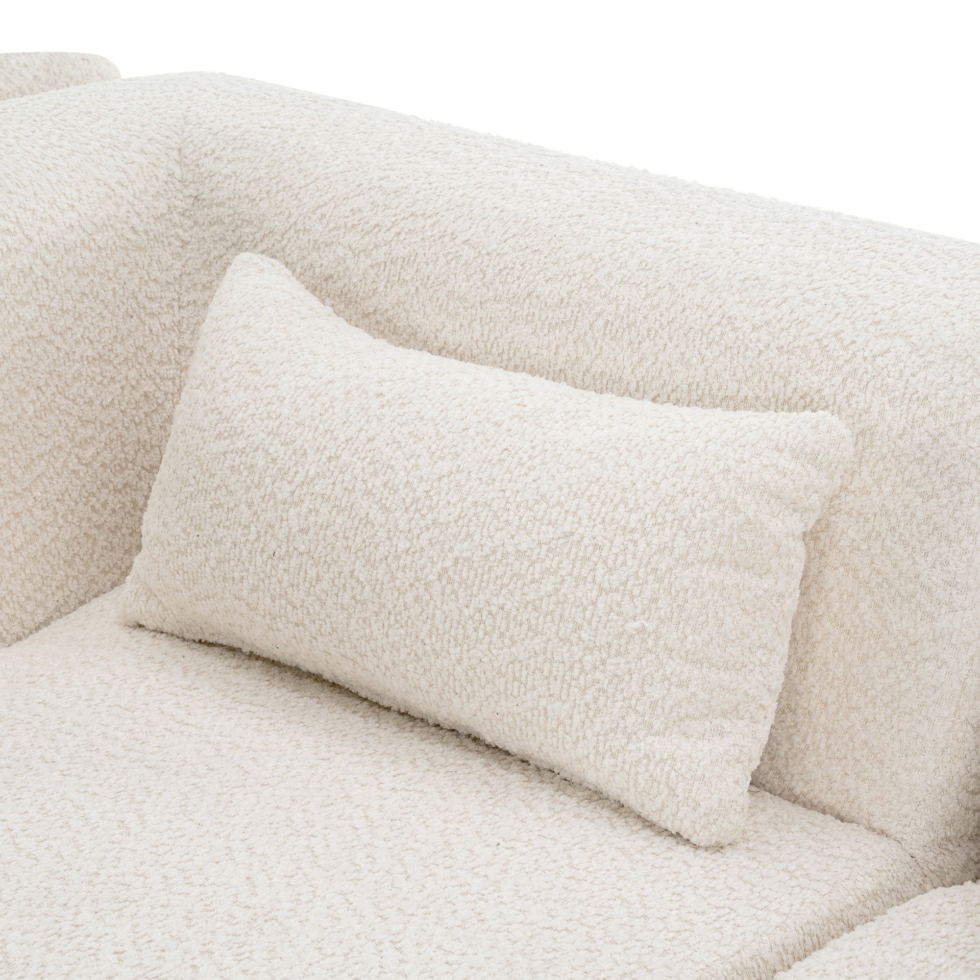 Upholstered Sofa Sofa Couch with Back Pillow for Living Room, Beige