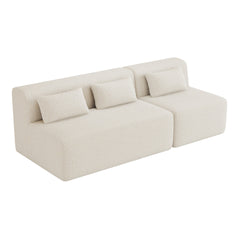 Upholstered Sofa Sofa Couch with Back Pillow for Living Room, Beige
