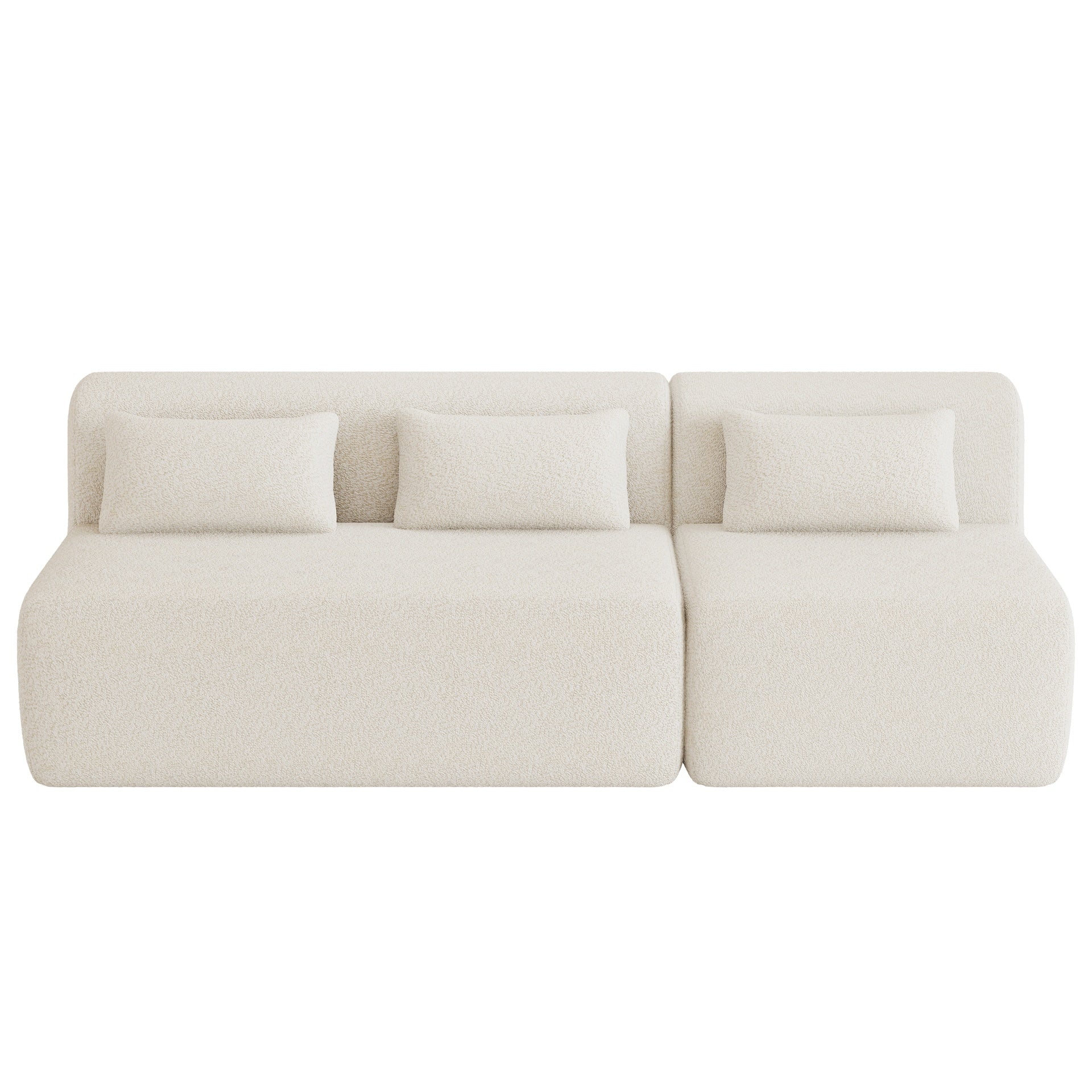 Upholstered Sofa Sofa Couch with Back Pillow for Living Room, Beige