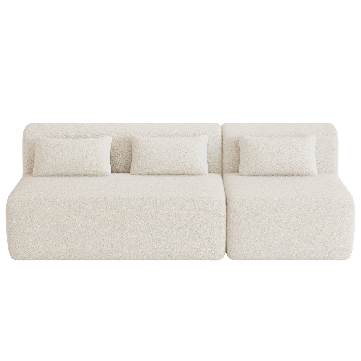 Upholstered Sofa Sofa Couch with Back Pillow for Living Room, Beige