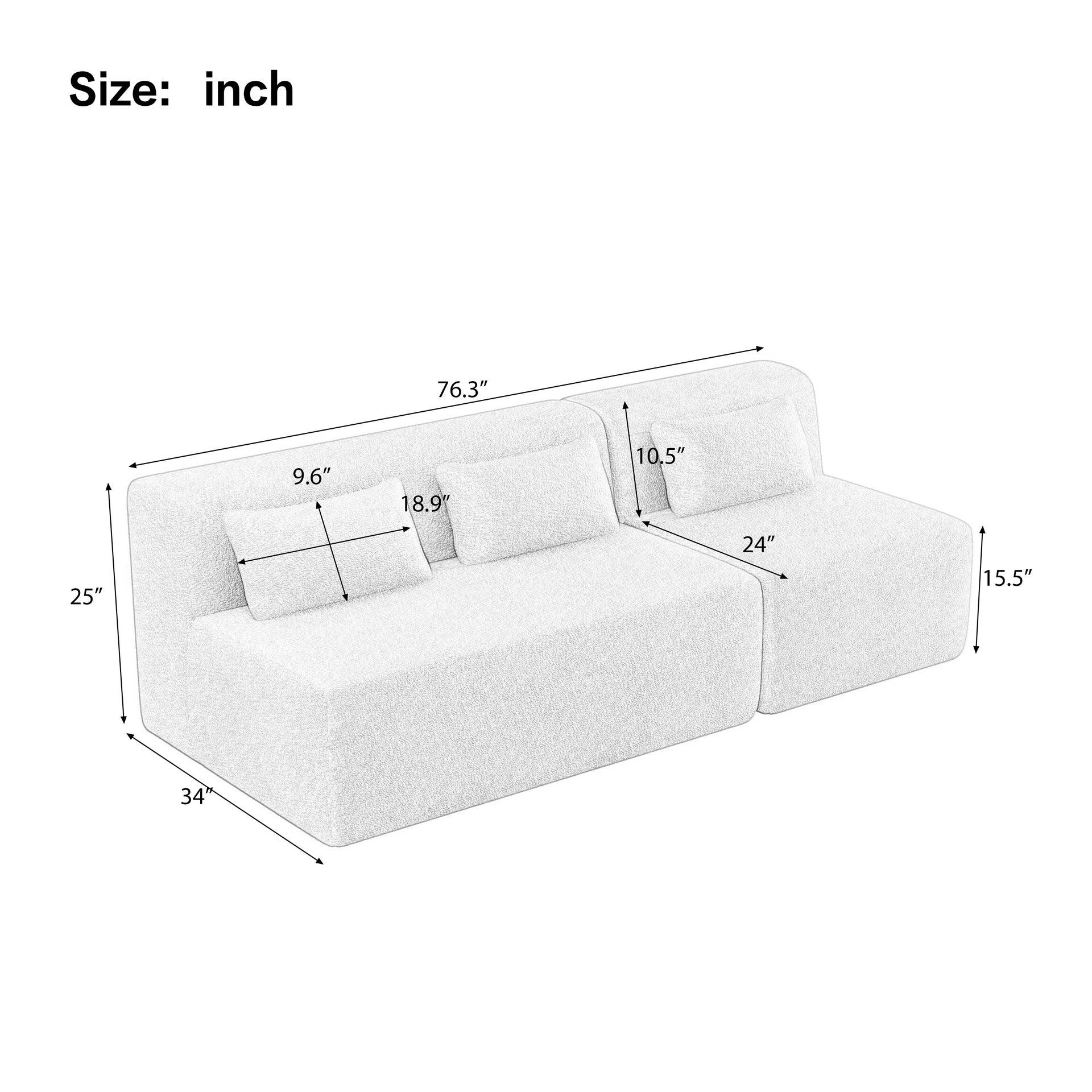 Upholstered Sofa Sofa Couch with Back Pillow for Living Room, Black