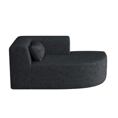 Upholstered Sofa Sofa Couch with Back Pillow for Living Room, Black