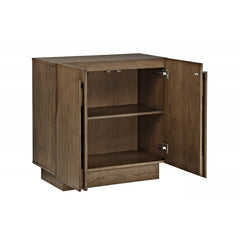 Mid-Century Modern Sideboard Buffet, Living Room Wood Storage Cabinet with Arched Cabinet Doors, Brown Credenza Cabinet for Kitchen or Living Room, Brown