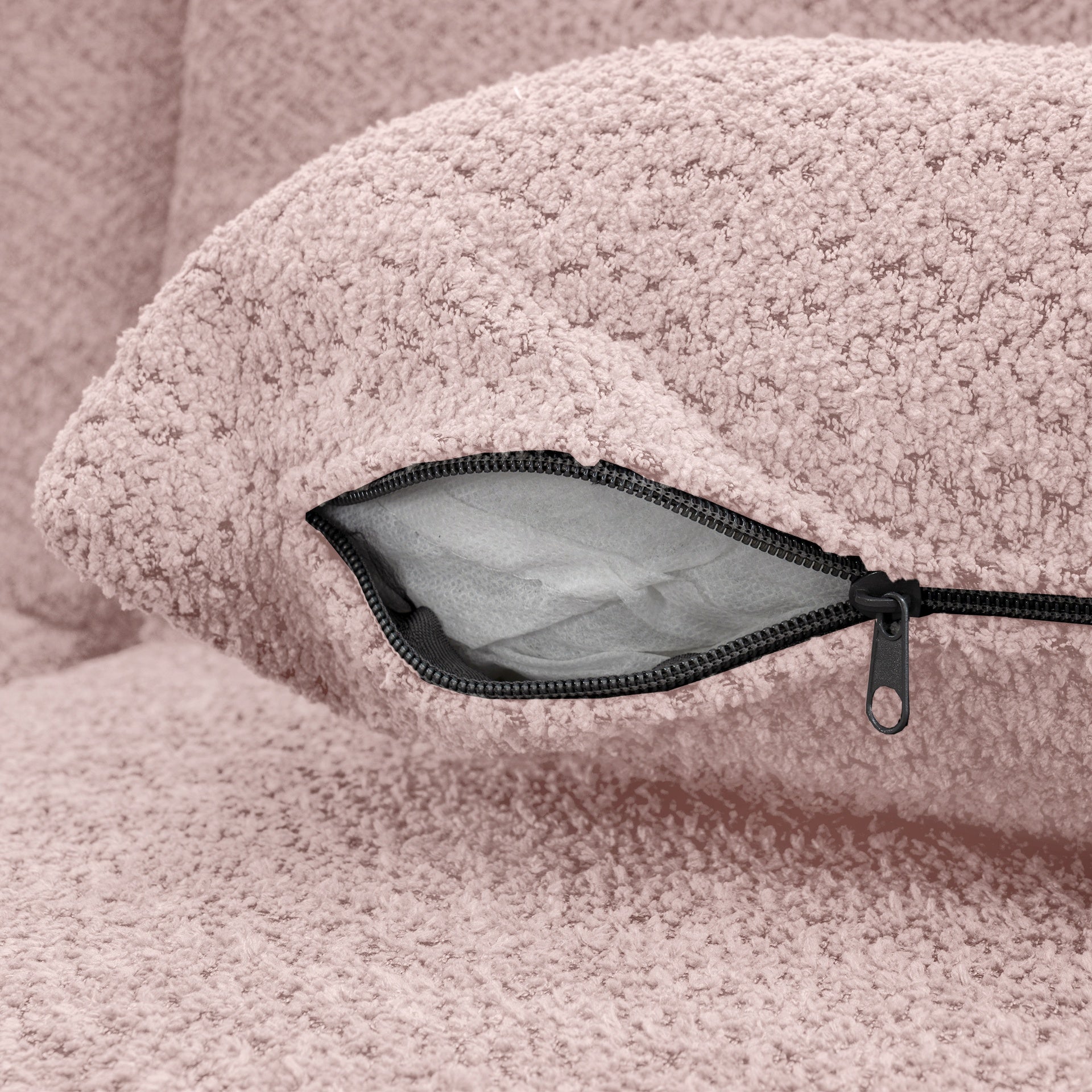 Upholstered Sofa Sofa Couch with Back Pillow for Living Room, Pink