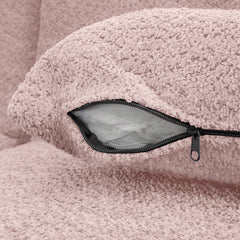 Upholstered Sofa Sofa Couch with Back Pillow for Living Room, Pink