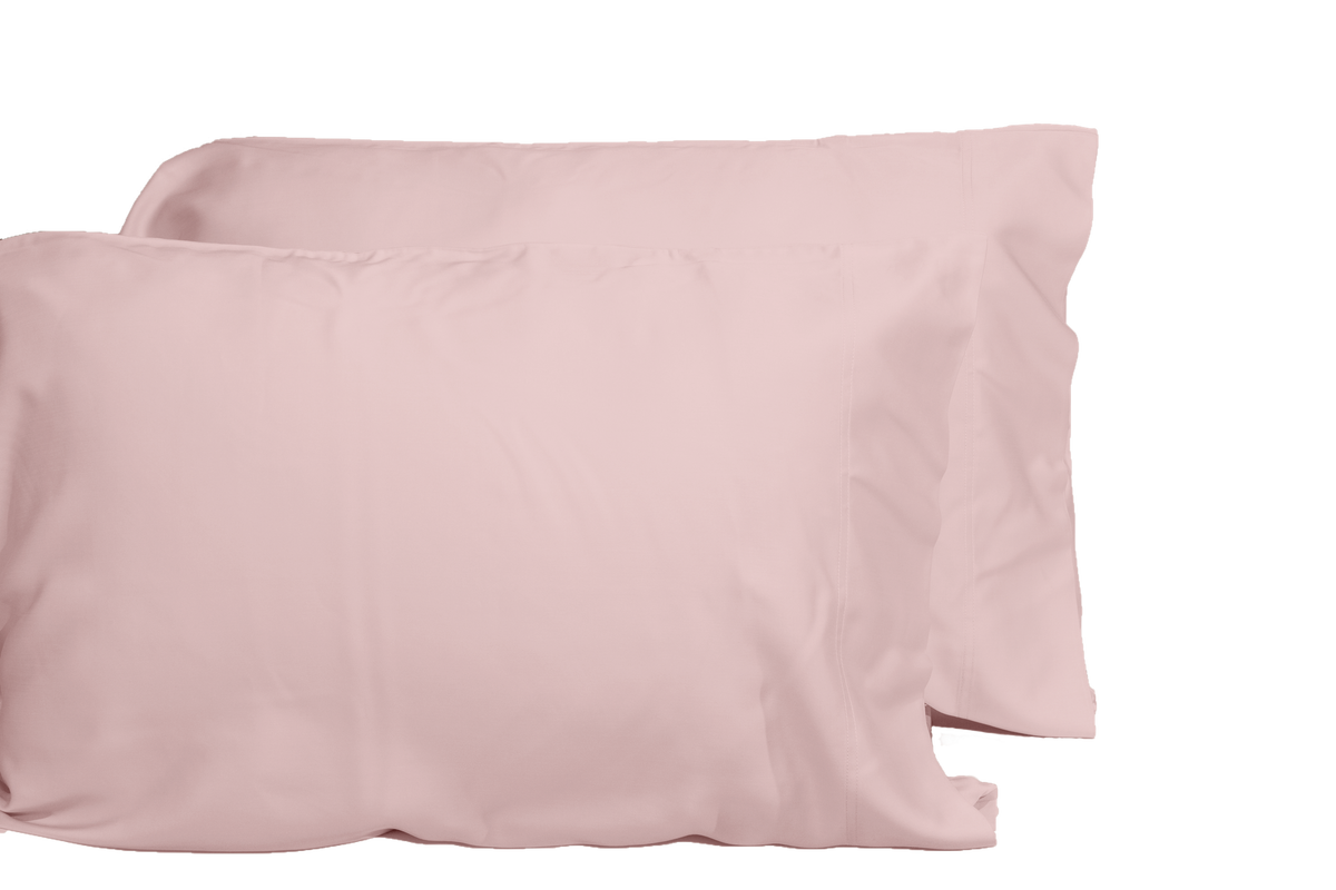 Luxurious Viscose from 100% Bamboo 2-Piece Pillowcase Set , Oeko-TEX Certified, King - Pale Rose