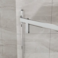 Goodyo Neo-Angle Frameless Shower Door 36 in. D x 36 in. W x 72 in. H Corner Shower Enclosure with Clear SGCC Tempered Glass Pivot Shower Door in Chrome Finish