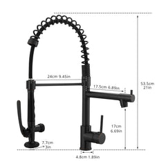 Commercial Kitchen Faucet with Pull Down Sprayer, Single Handle Single Lever Kitchen Sink Faucet