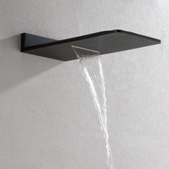 Wall Mounted Waterfall Rain Shower System With 3 Body Sprays & Handheld Shower