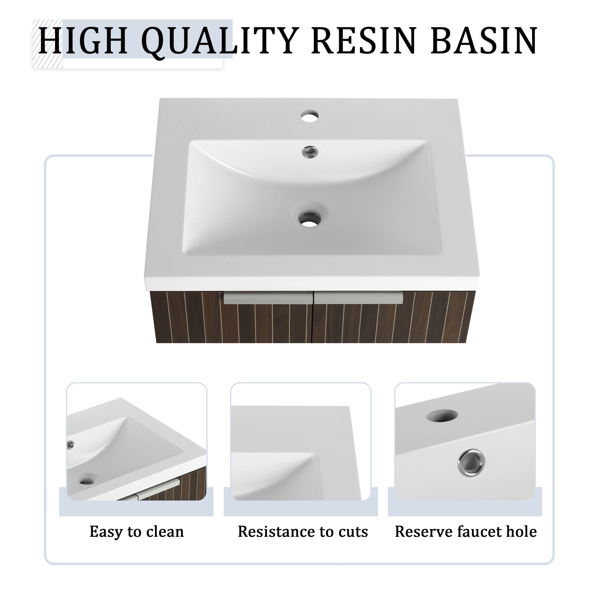 60 Inch Soft Close Doors Bathroom Vanity With Sink, A Small Storage Shelves, 24" and 12" Combination Cabinet,(KD-Packing)