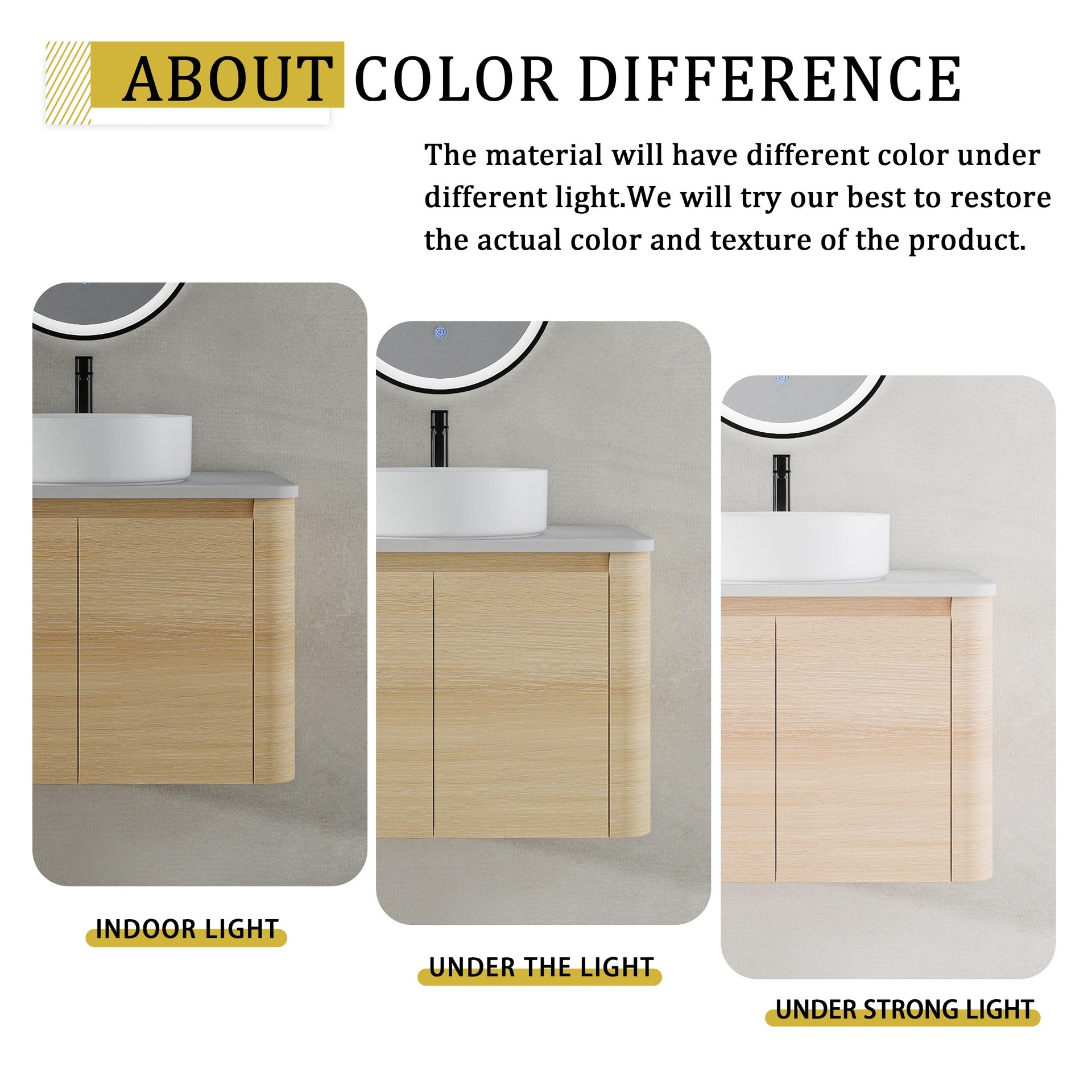 30'' Wall-Mounted Bathroom Vanity With Ceramic Art Sink & 2-Soft-Close Door, KD-Packing, Plywood