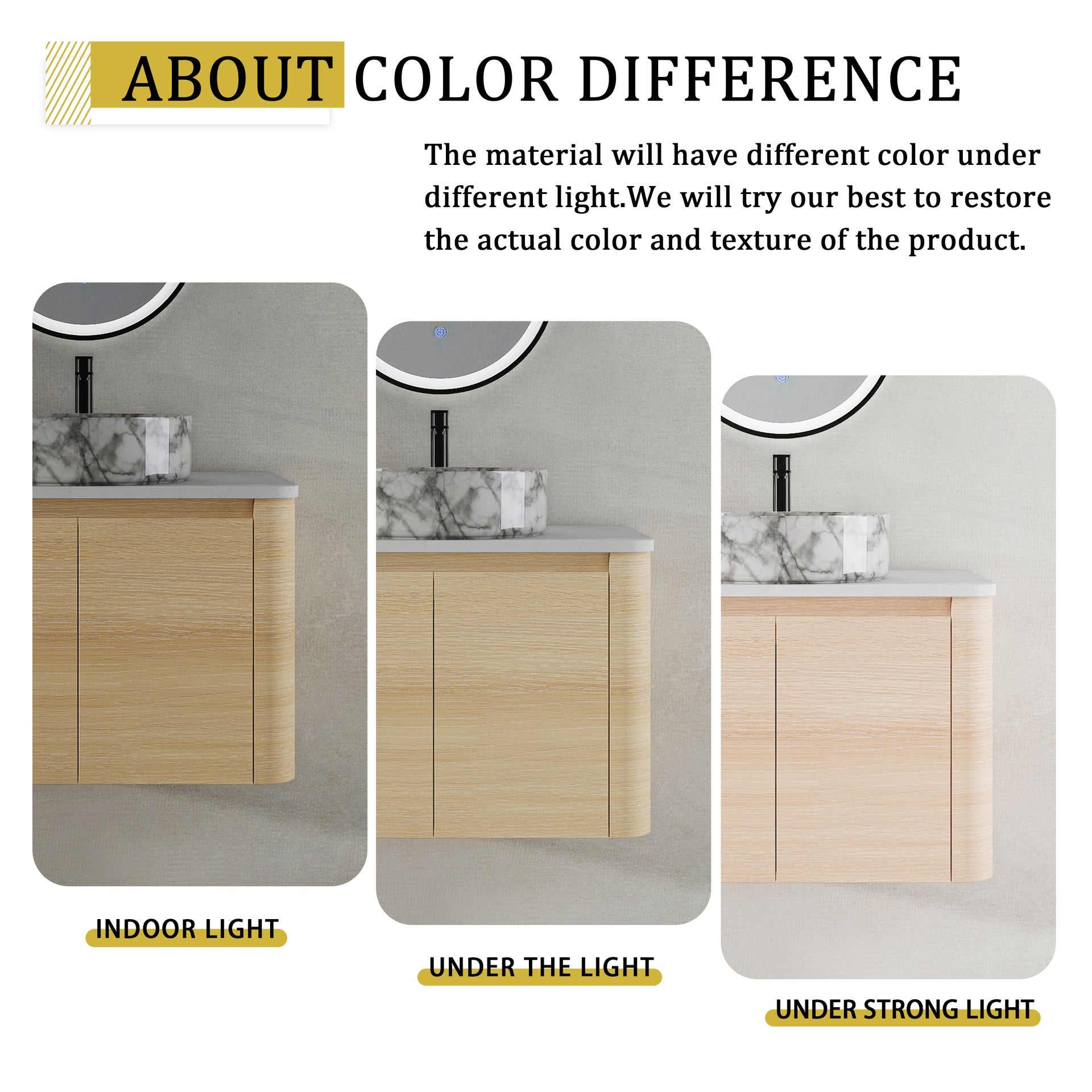 30'' Wall-Mounted Bathroom Vanity With Ceramic Art Sink & 2-Soft-Close Door, KD-Packing, Plywood
