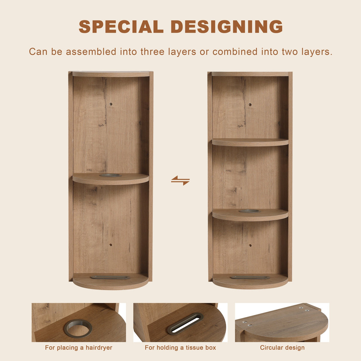48" Bathroom Vanity with 2-Ceramic Art Sink and Storage Rack, 4-Soft Close Door, Float Mounting Design, Plywood (KD-Packing)