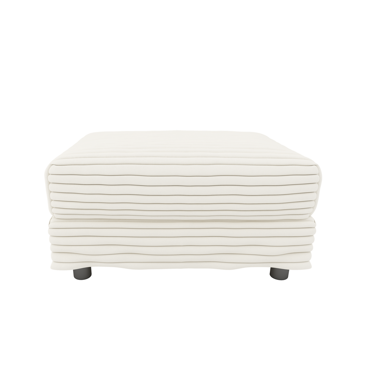 102.4 "Plush Corduroy 4-Seat Sofa,Modern Comfy Upholstered Sofa Cloud Couch,Deep Seat Couches with Soft Pillows and 3 Ottomans,Convertible Sofa Lounge Chair,for Living Room,Apartment,Beige/White