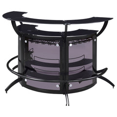 Elaina Black 3-piece Curved Freestanding Home Bar