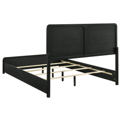Burton Black Upholstered Eastern King Bed