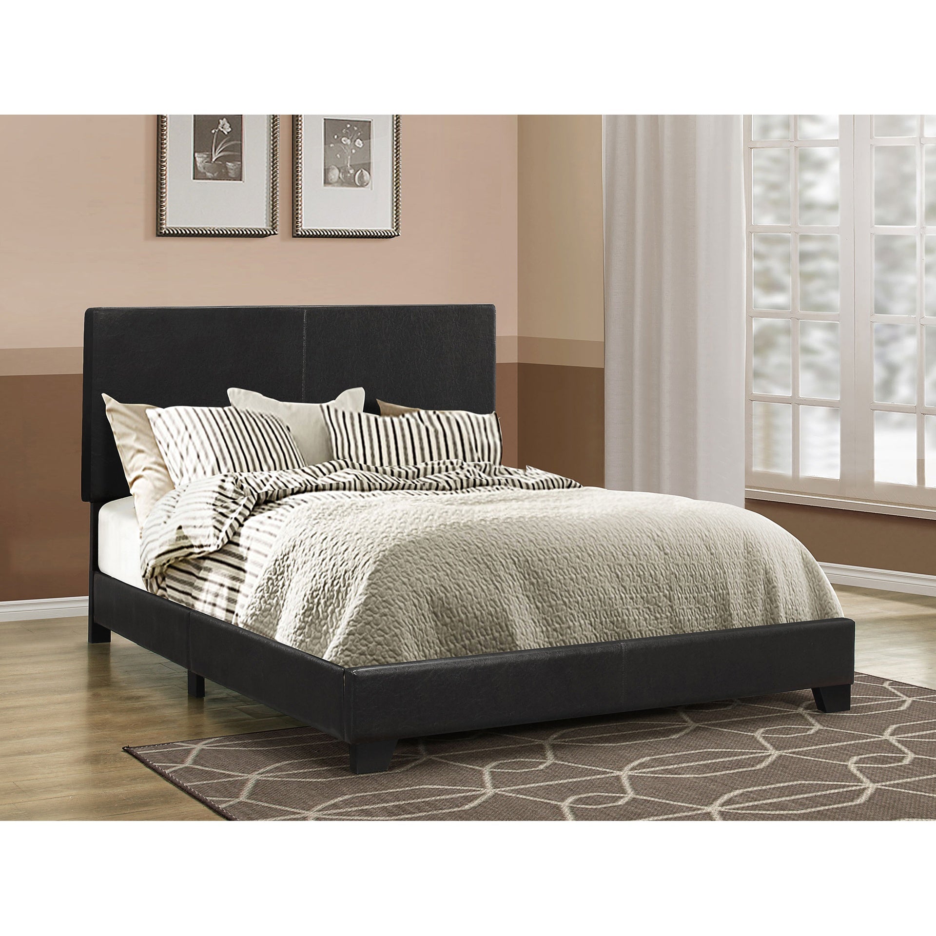 Warwick Black Upholstered California King Bed
